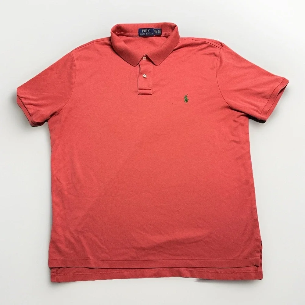 Polo Ralph Lauren Mens Red/Salmon Short Sleeve Collared Polo Size XXl